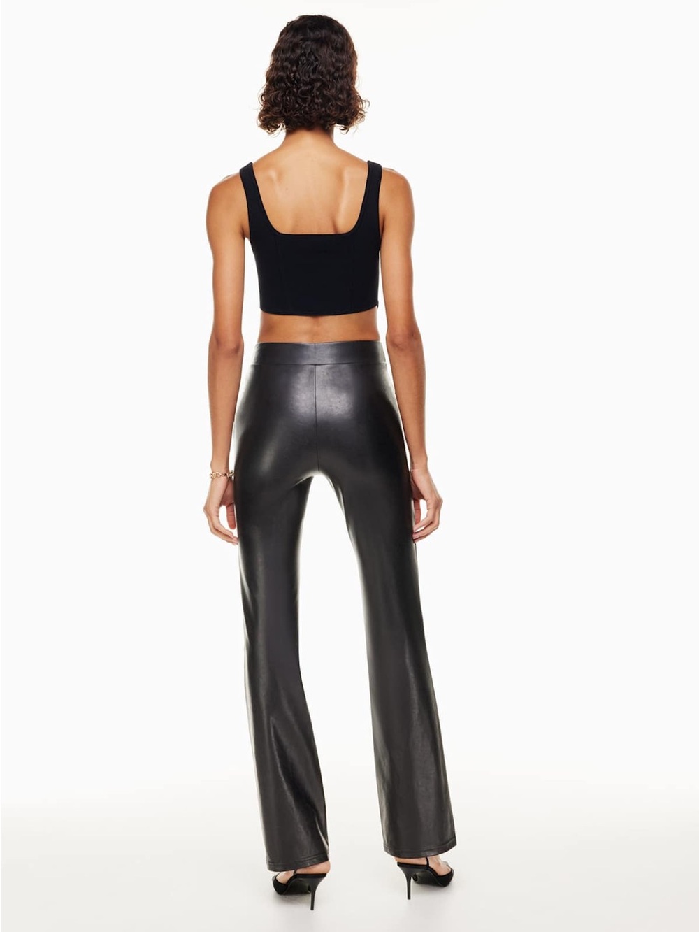 Aritzia Ten by Babaton Black Upstage Faux Leather Pant - Picture 3 of 9